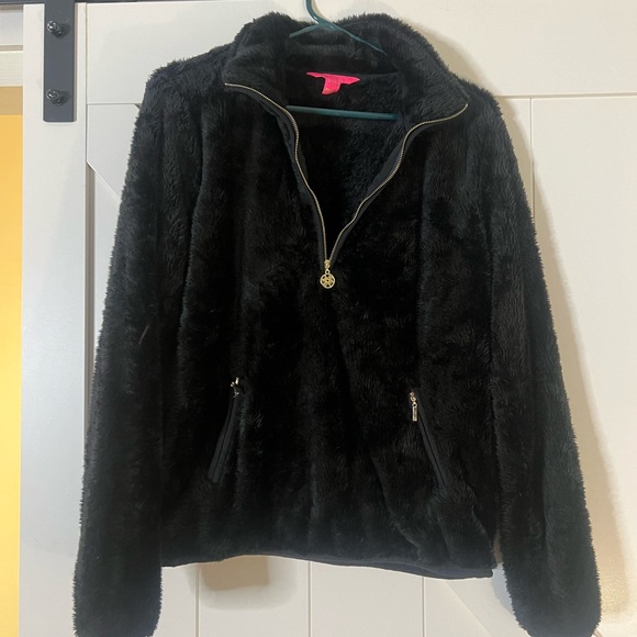 Lilly Pulitzer Sherpa Quarter Zip - Picture 2 of 3